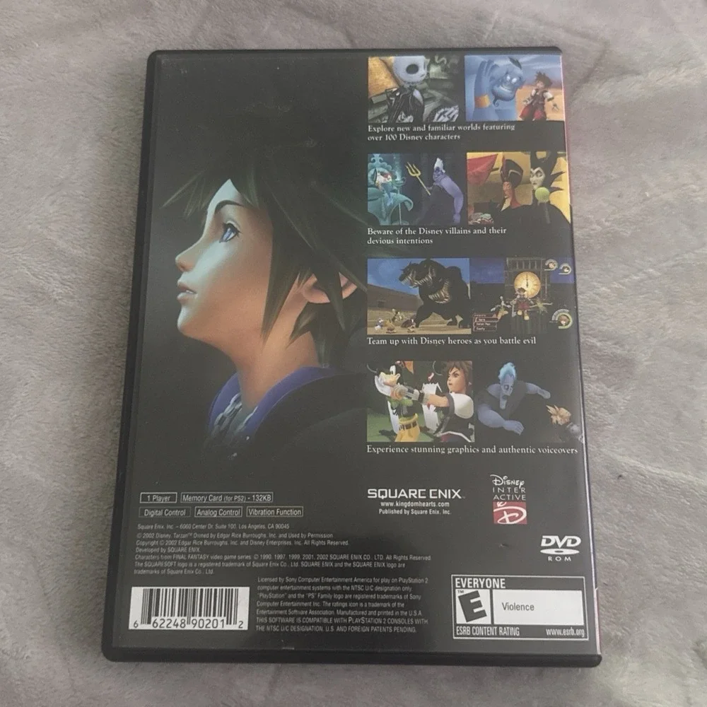 Kingdom Hearts 1 & 2 PS2 Game Bundle  Disc Light Scratches  Tested